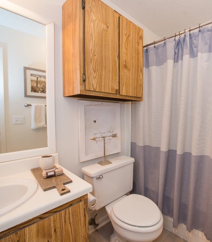 Bathroom with tile flooring at Waters Edge in Oklahoma City, Oklahoma