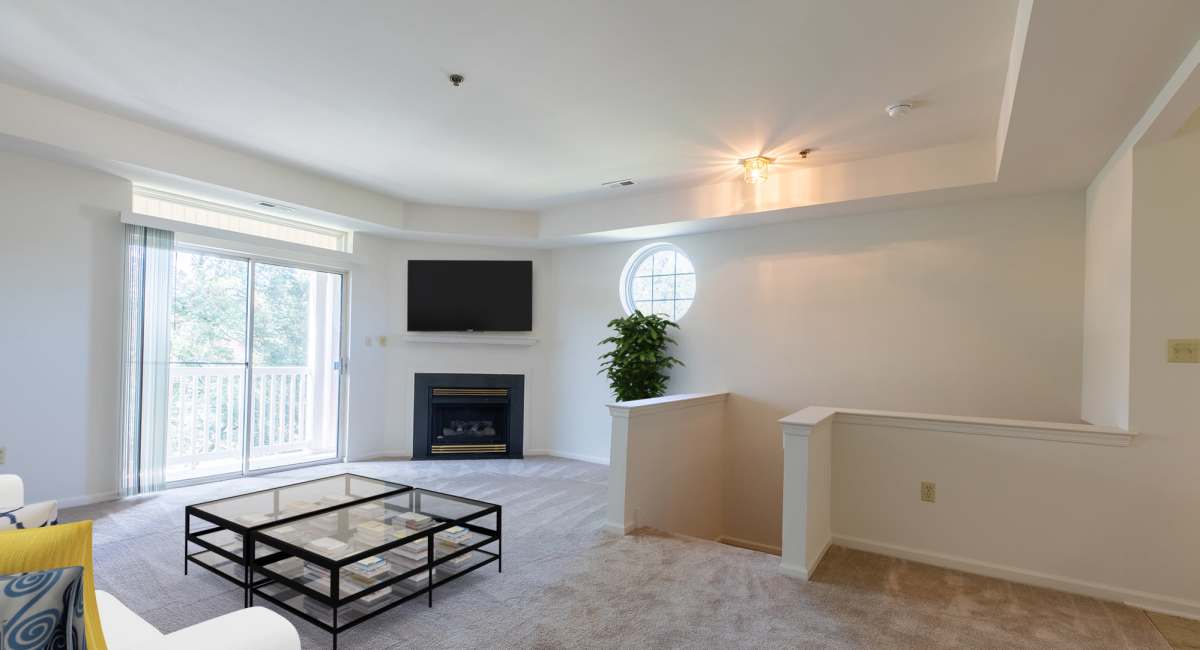 Living room at Fox Ridge Apartments in Limerick, Pennsylvania