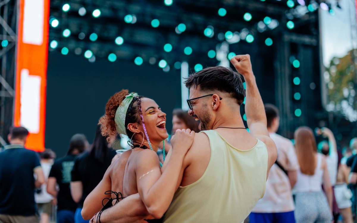 Residents enjoying at an event near Terraces at Manchester in Richmond, Virginia