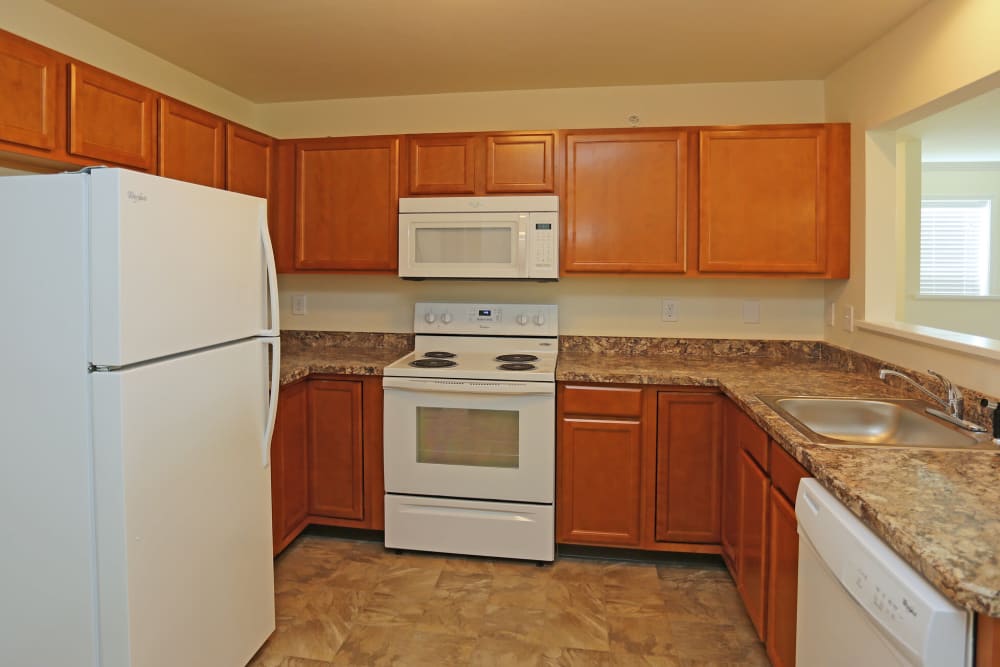 Bright, spacious kitchen at The Ridge in Troy, New York