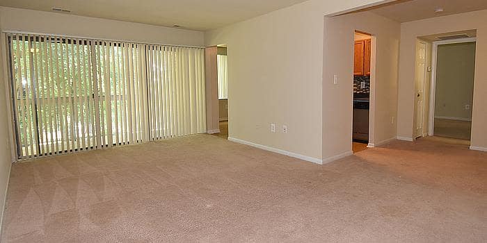 Large living room at Montgomery Trace Apartment Homes in Silver Spring, Maryland