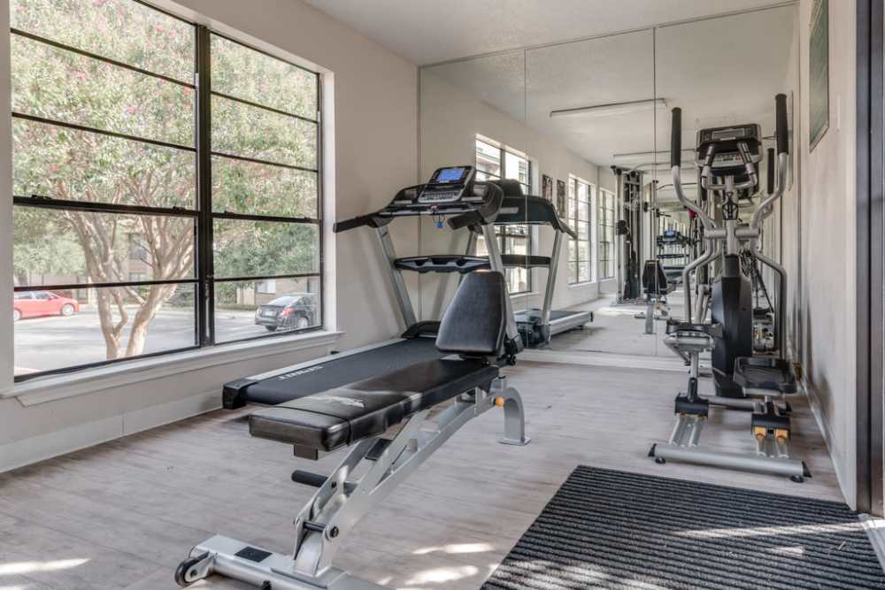 Well-equipped fitness center at Camino Real San Antonio in San Antonio,Texas