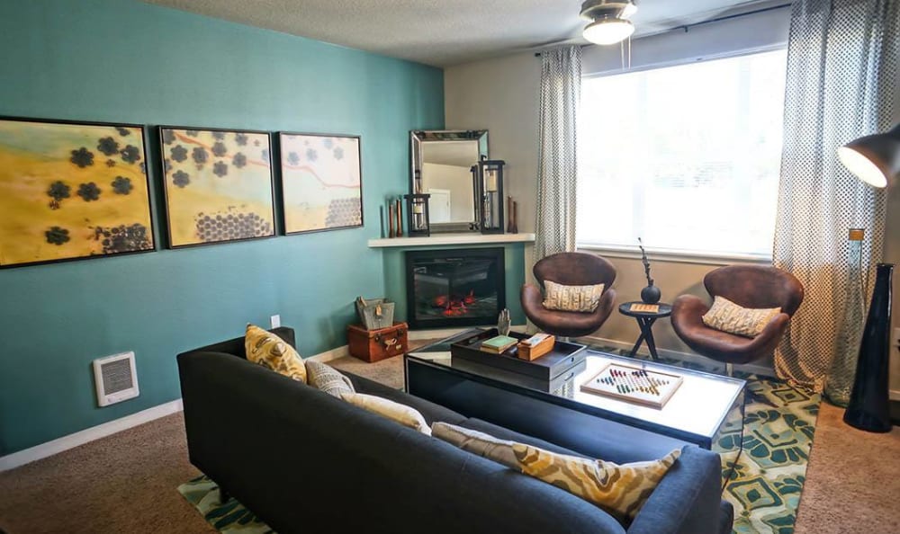 Living room at Terrene at the Grove in Wilsonville,OR