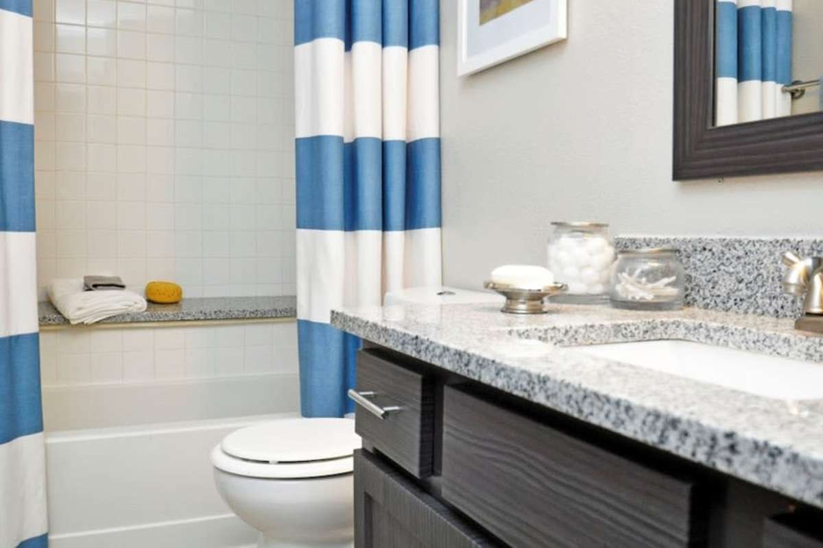 Model bathroom at Maynard of Augusta in Augusta, Georgia