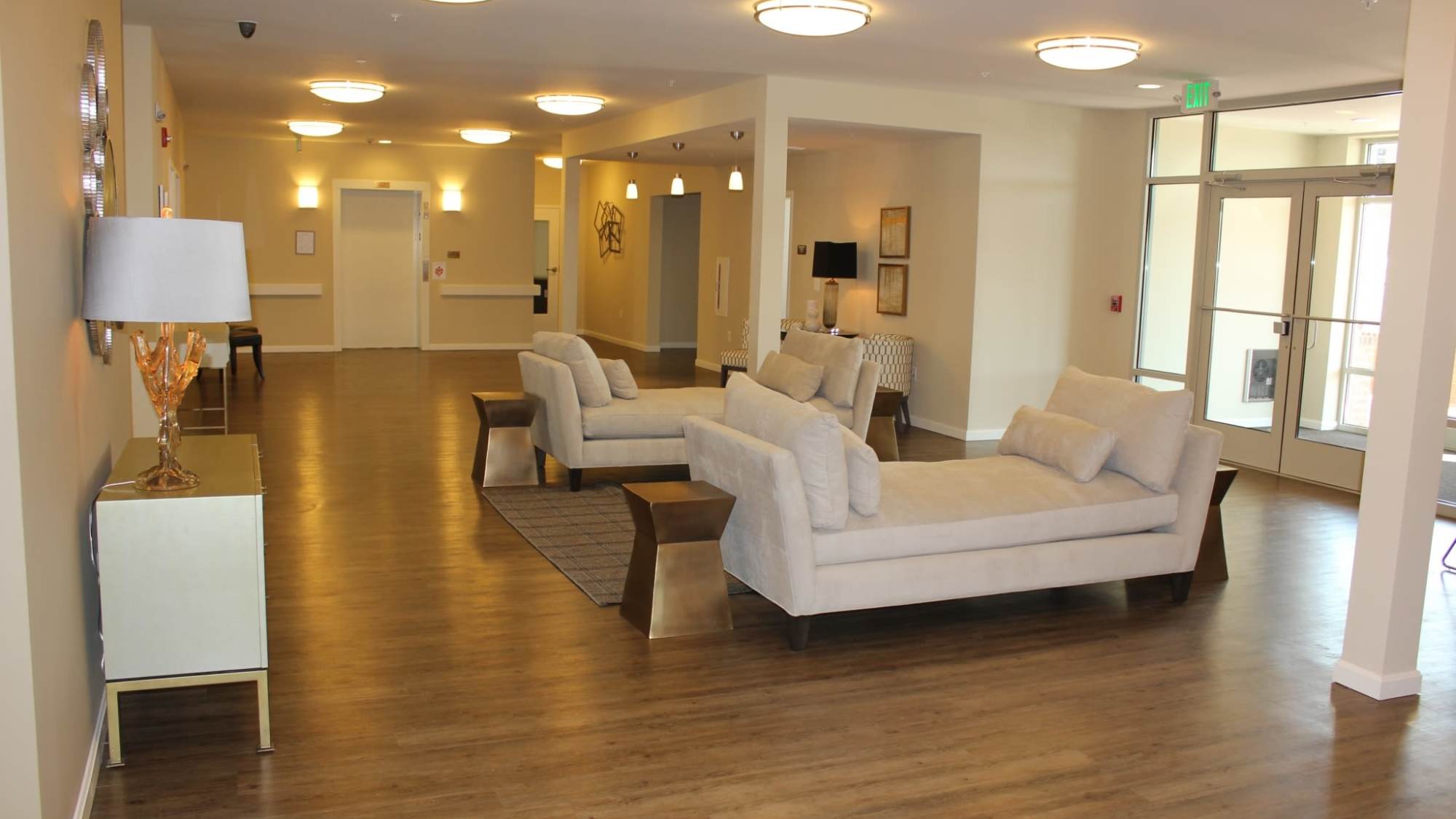 Lobby area with seating Mary Harvin House in Baltimore, Maryland