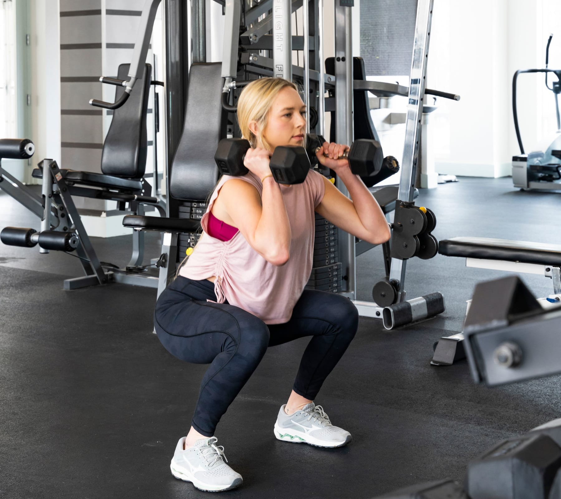 Very well-equipped onsite fitness center at The Blake in Kennesaw, Georgia