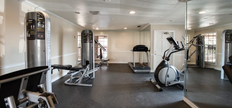 Fitness center at Churchill Crossing Apartments