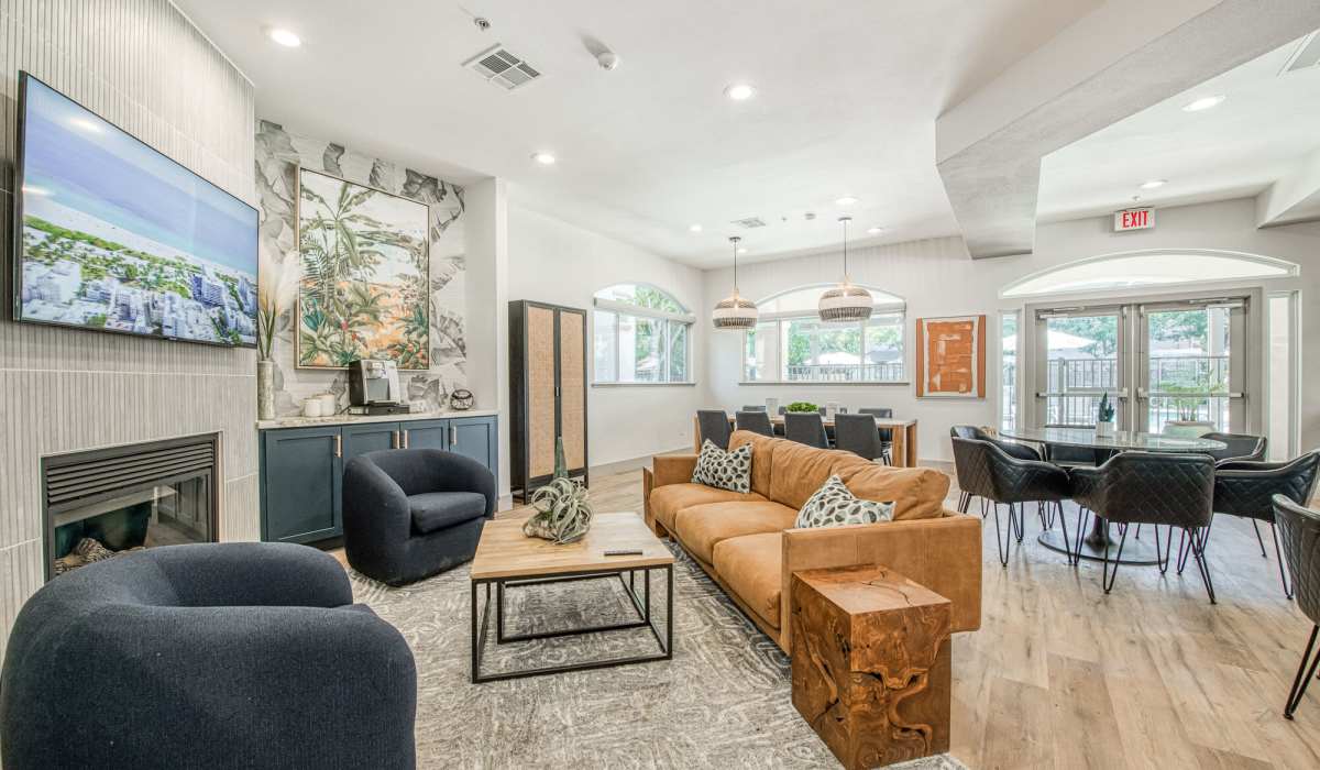 A view of the clubhouse lounge area at Westwood Bluffs in Fresno, California