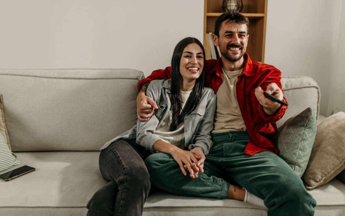Happy couple in their home at Dundalk Village in Dundalk, Maryland