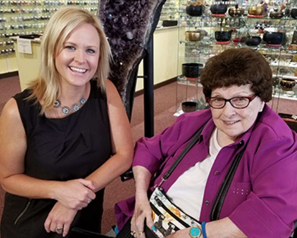 Resident Geri at her dare to dream event from Sunset Park Place in Dubuque, Iowa.