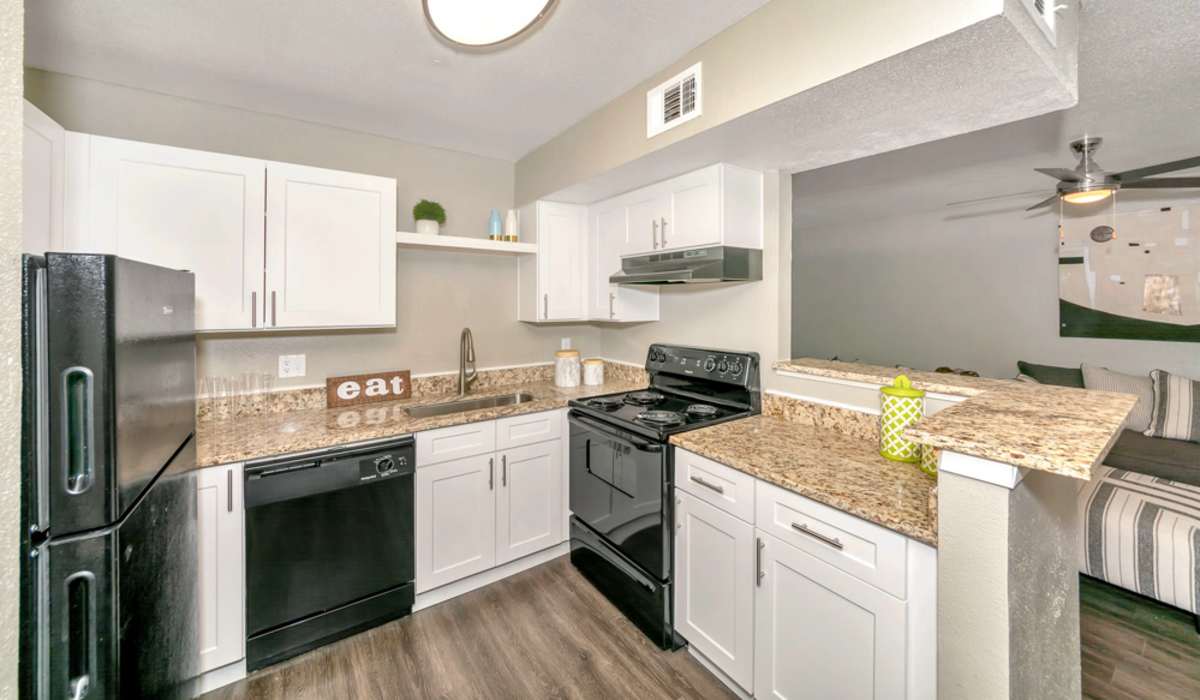 Spacious and fully equipped kitchen at Rivercrest in Waco, Texas