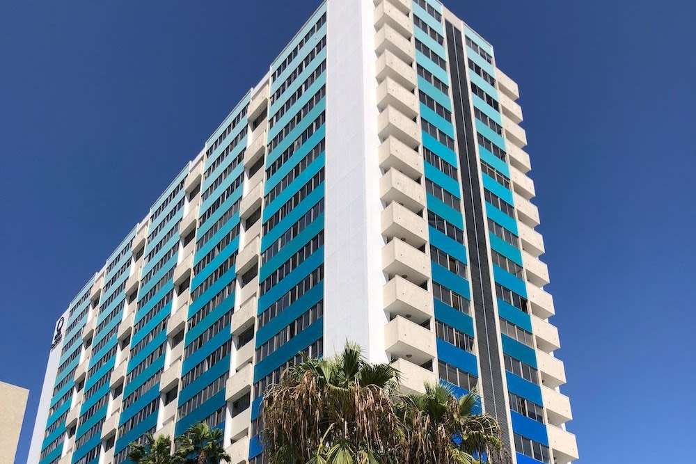 Beautiful image taken at a low angle at 1900 Ocean Apartment Homes in Long Beach,California