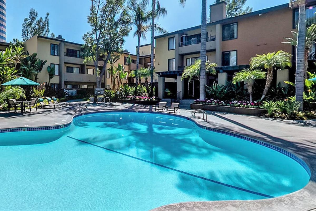 Resort-style pool at Alura in Woodland Hills, California