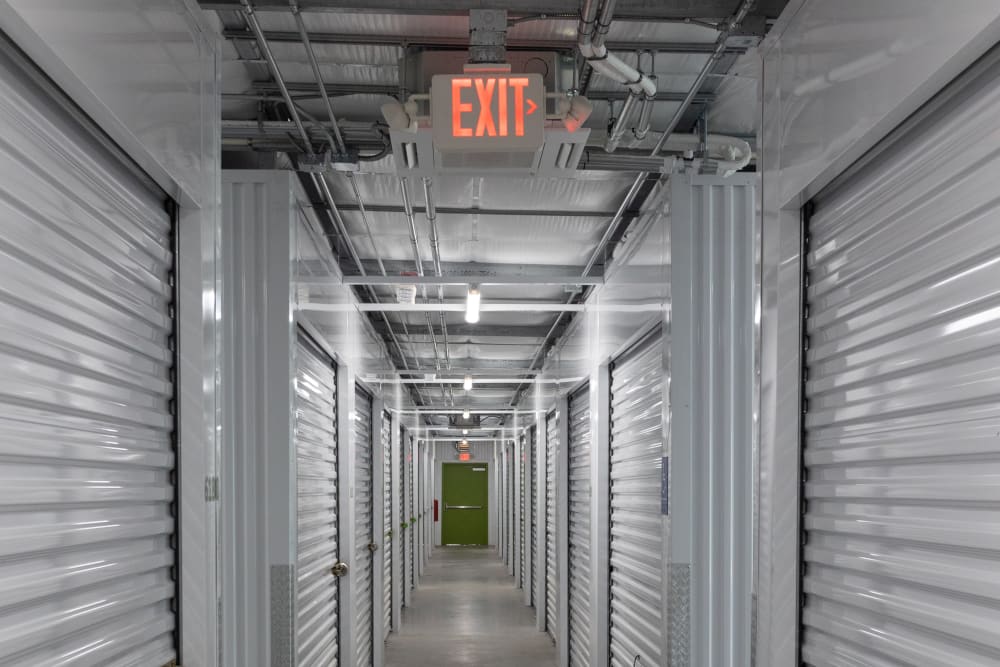 Clean hallways at BuxBear Storage Springfield Main Street in Springfield, Oregon