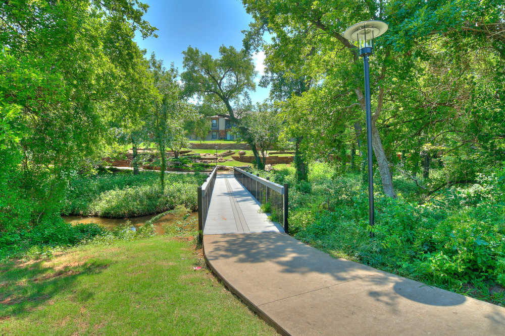 Walking trail at Stonebrook in Oklahoma City, Oklahoma