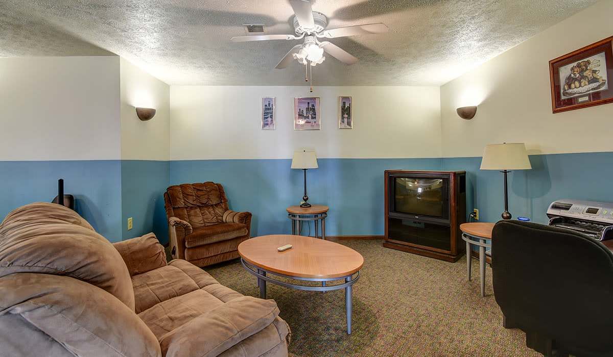 Community room at Greene Gables in Ridgeley, West Virginia