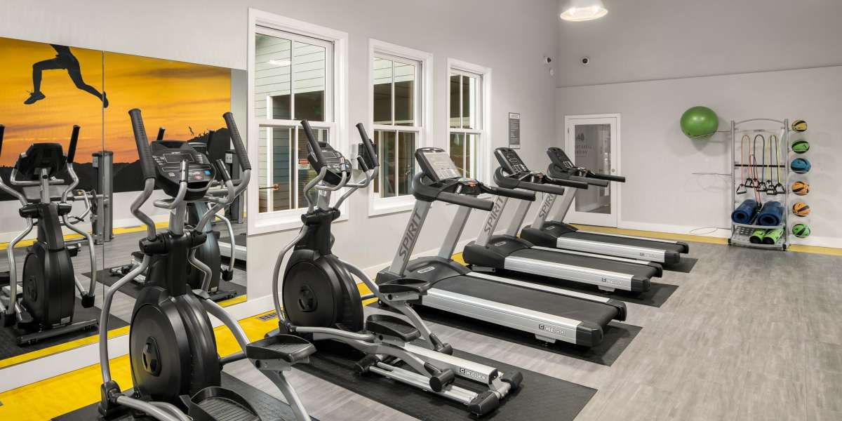 Fitness center with plenty of individual workout stations at Walnut Grove Landing Apartments in Vancouver, Washington