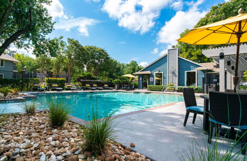 Community swimming pool at SoNA in Austin, Texas