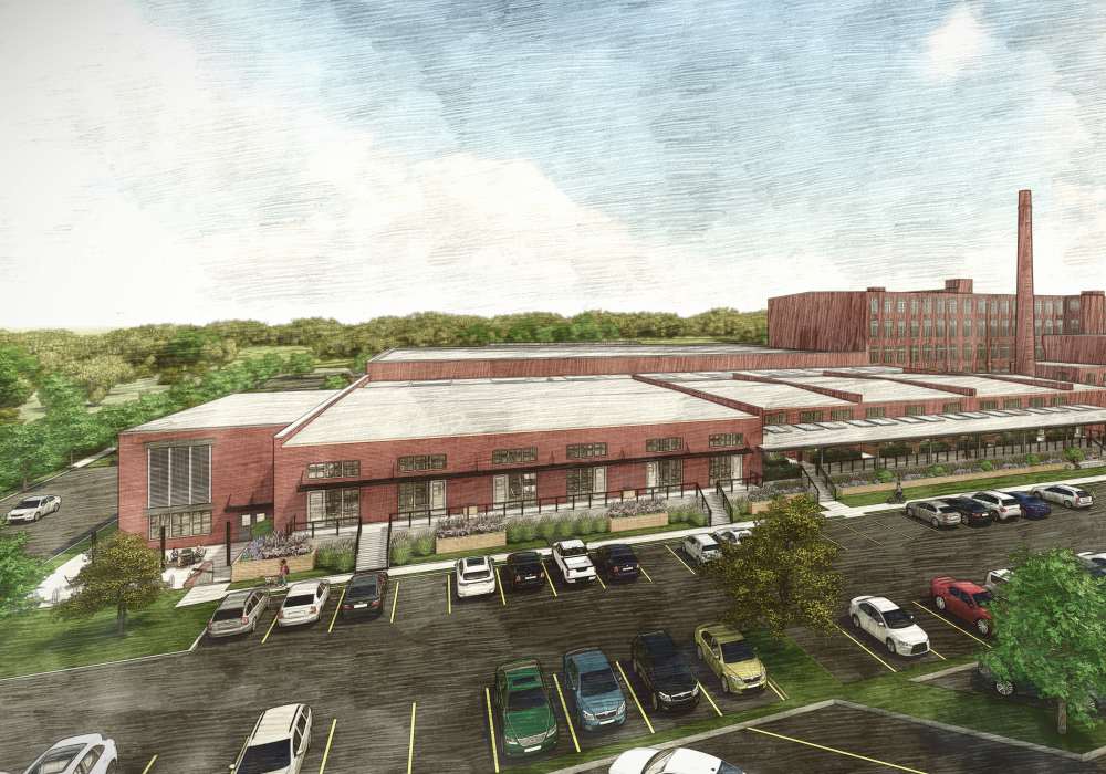 Community parking area at Greer Mill Residences in Greer, South Carolina