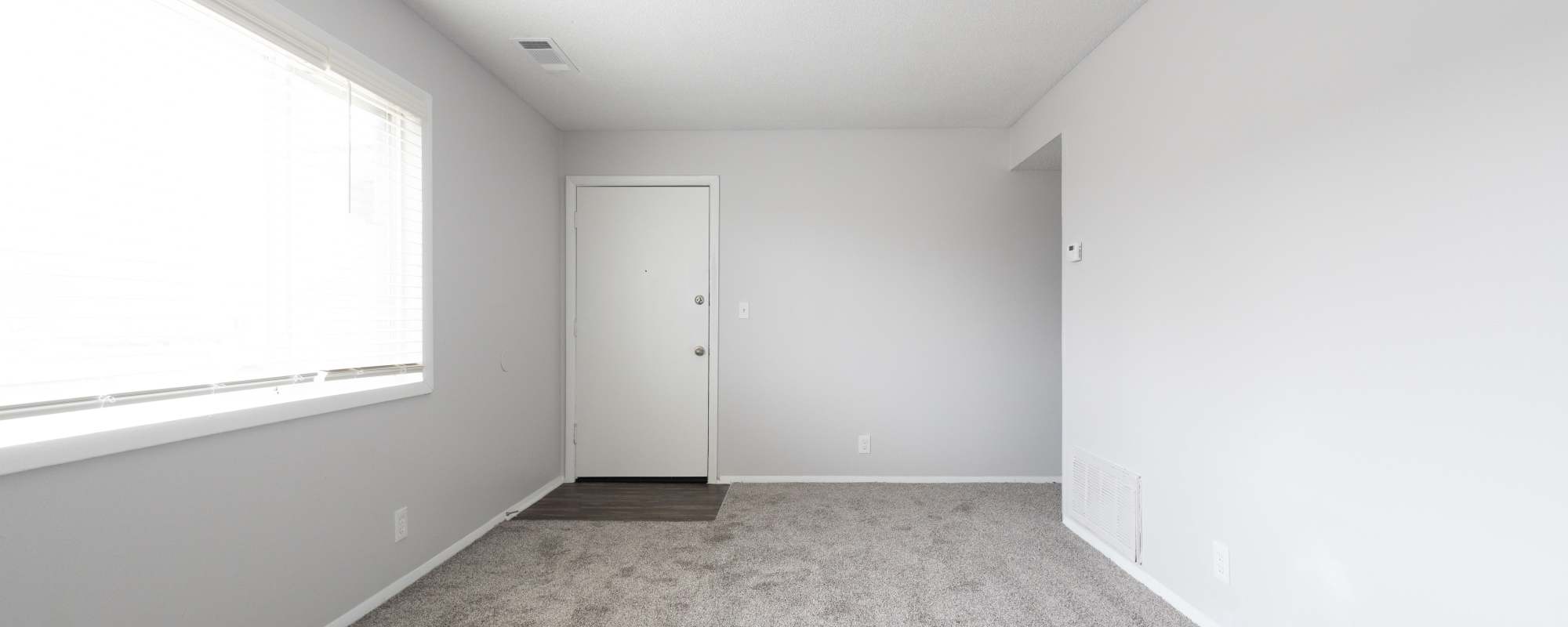 Spacious living room at Fountain View Apartments in Indianapolis, Indiana