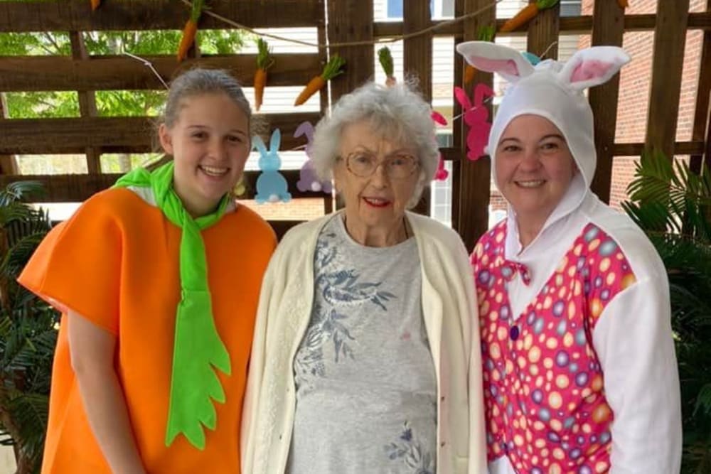 Residents celebrating easter at Carolina Gardens at York in York, South Carolina