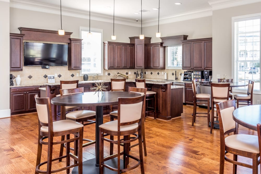 Dining area at Marquis Ellis Crossing in Durham, North Carolina