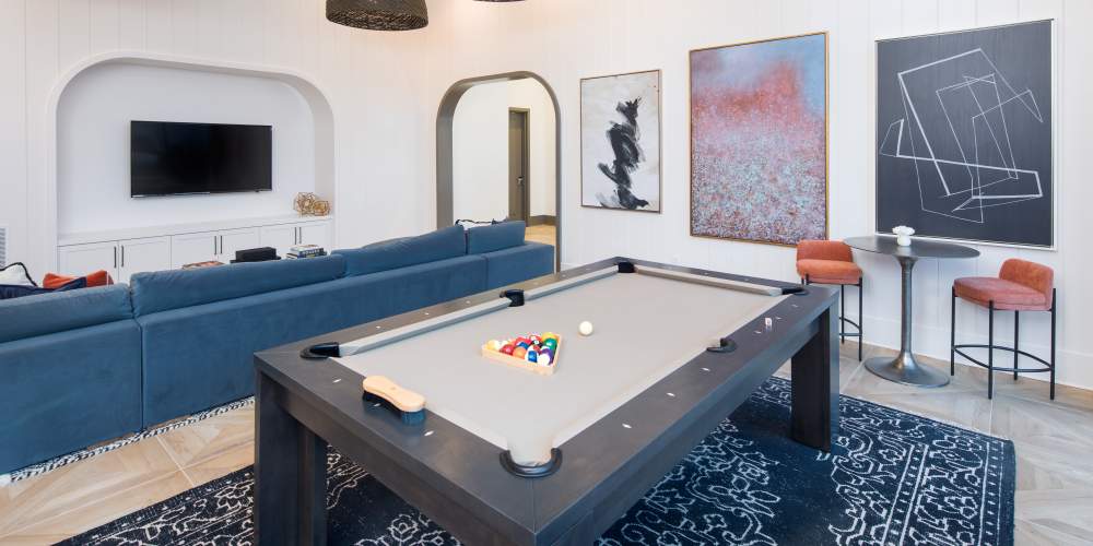 Billiard table at Vine North Hills in Raleigh, North Carolina