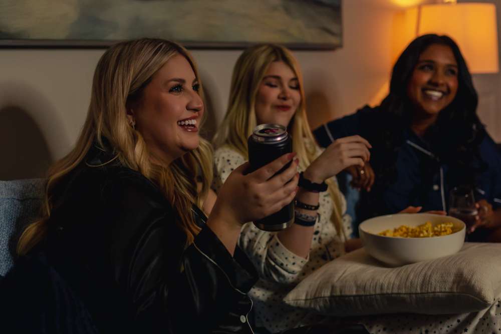 Residents enjoying a night in at The Flats at Ransley in Pensacola, Florida