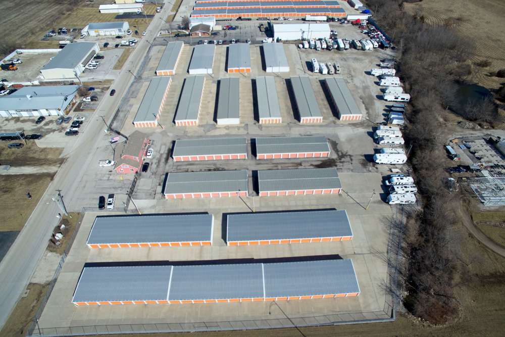 Aerial view at American Self Storage in Raymore Missouri
