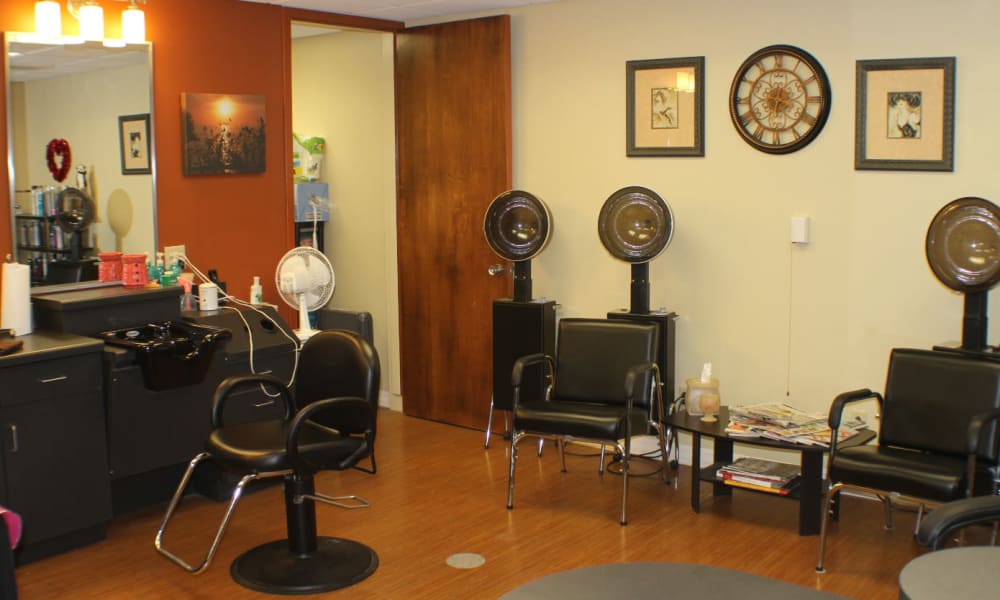 Resident salon and barbershop at Edgerton Care Center in Edgerton, Wisconsin