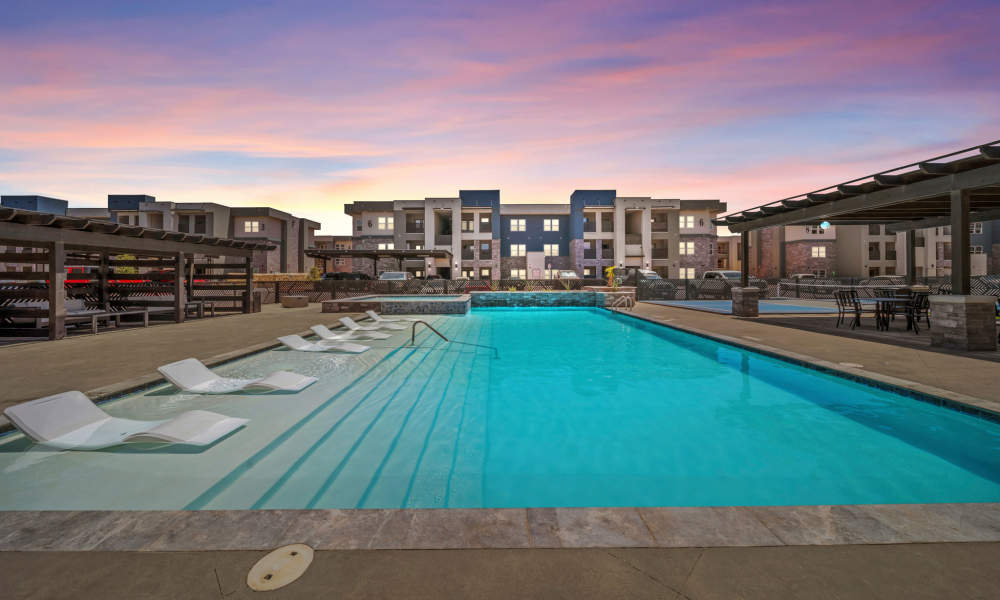 Resort style pool area at Retreat at Eastlake in El Paso, Texas