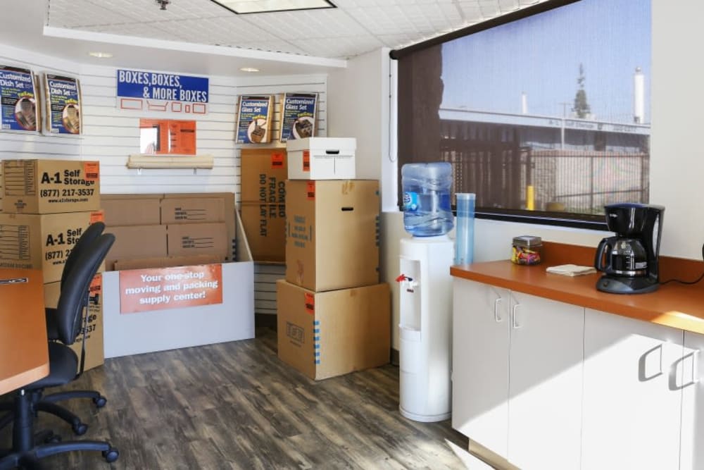 The office at A-1 Self Storage in Anaheim, California