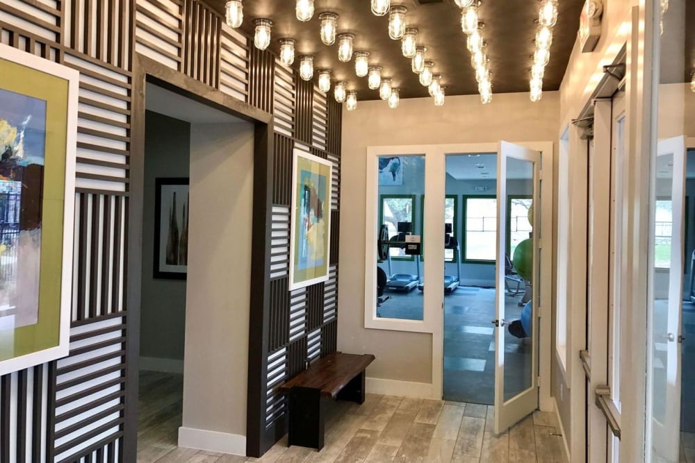 Clubhouse entrance to the state of the art fitness at Creekside at Kenney's Fort in Round Rock, Texas