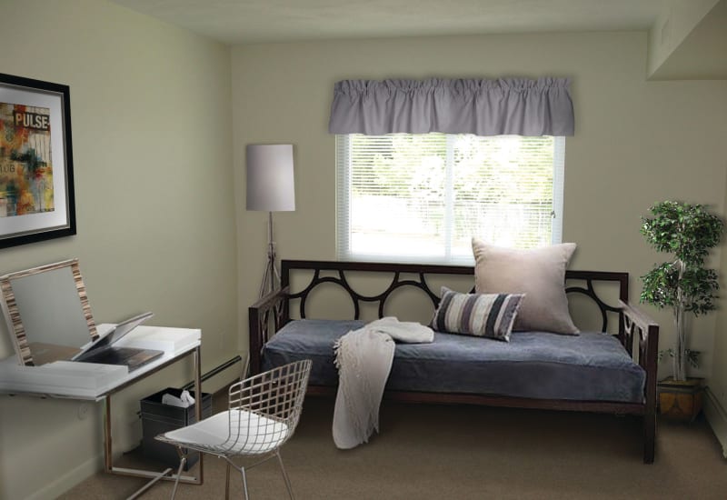In-home office area at Stone Ends in Stoughton, Massachusetts