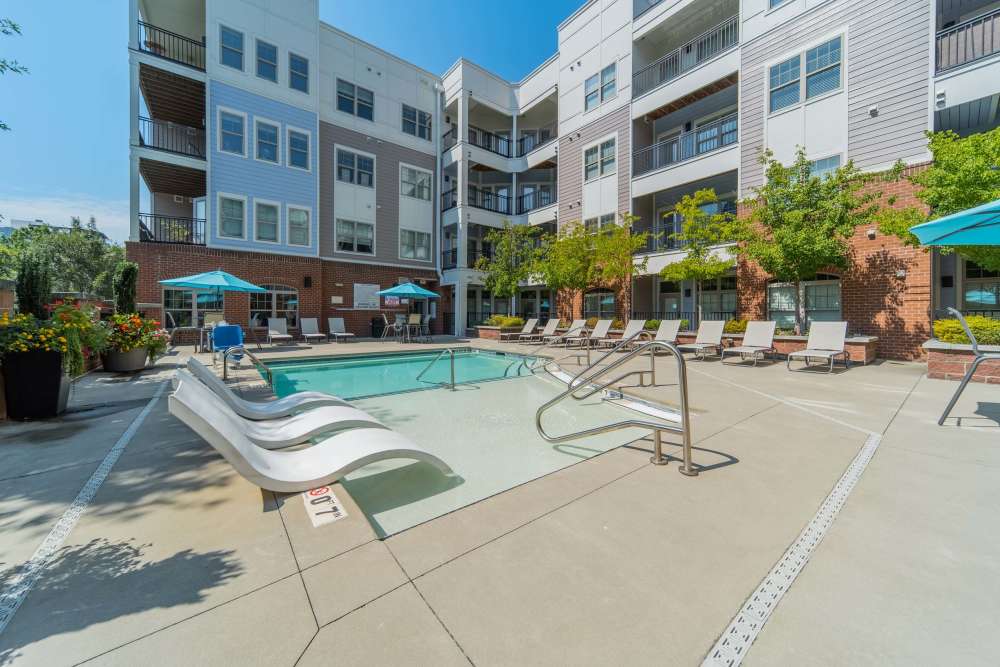 Resort-style pool at Cedar Flats in Charlotte, North Carolina