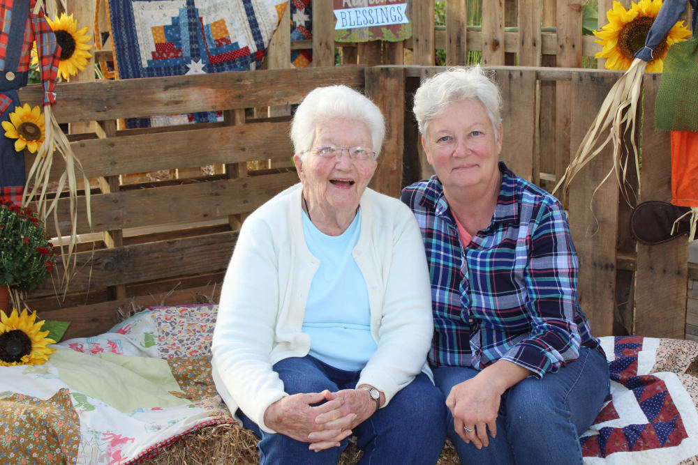 A resident spending time with her daughter at Merrill Gardens at Woodstock in Woodstock, Georgia. 