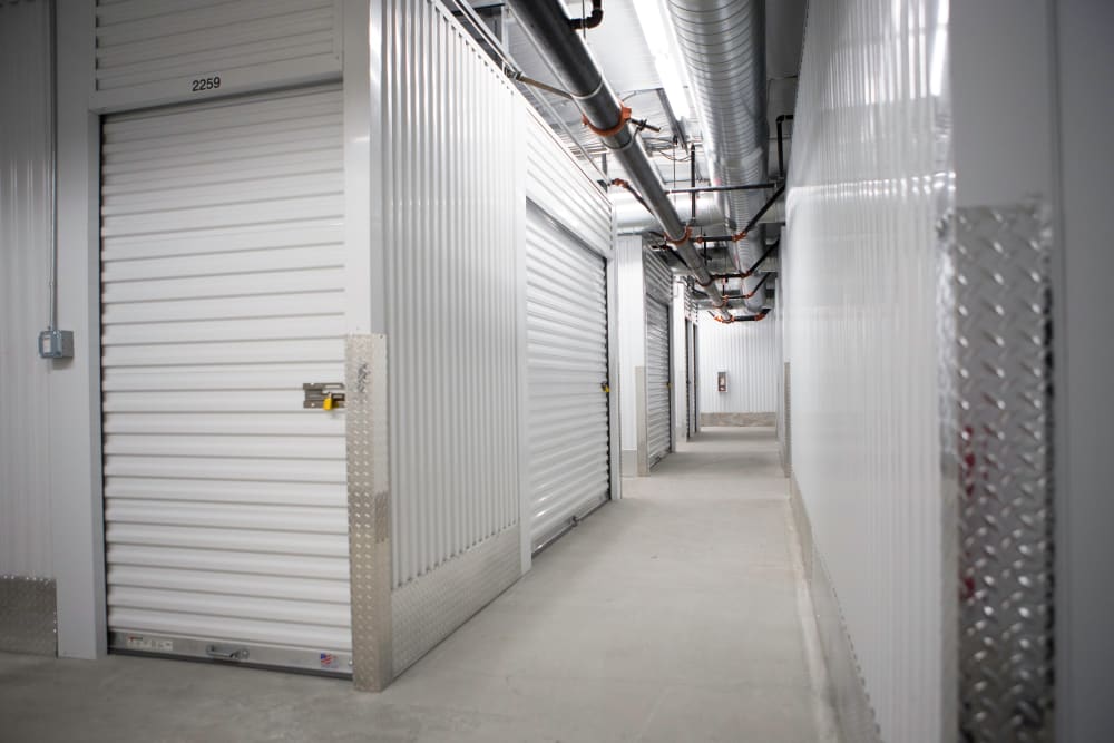 Interior units next to the hallway at StorageOne Maryland Pkwy & Tropicana in Las Vegas