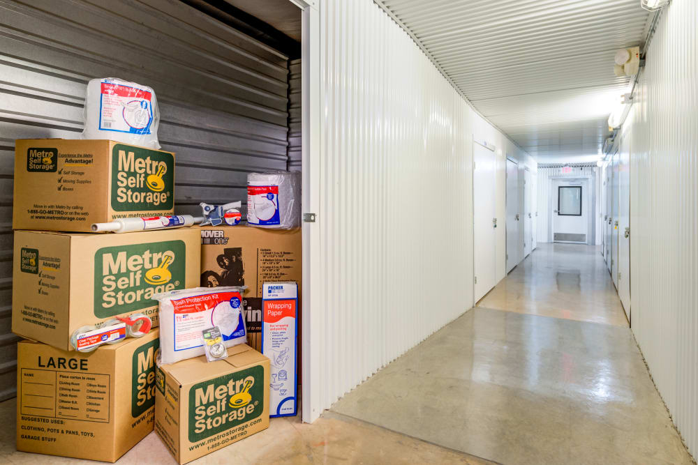 Indoor units hallway at Metro Self Storage in Plainview, Texas