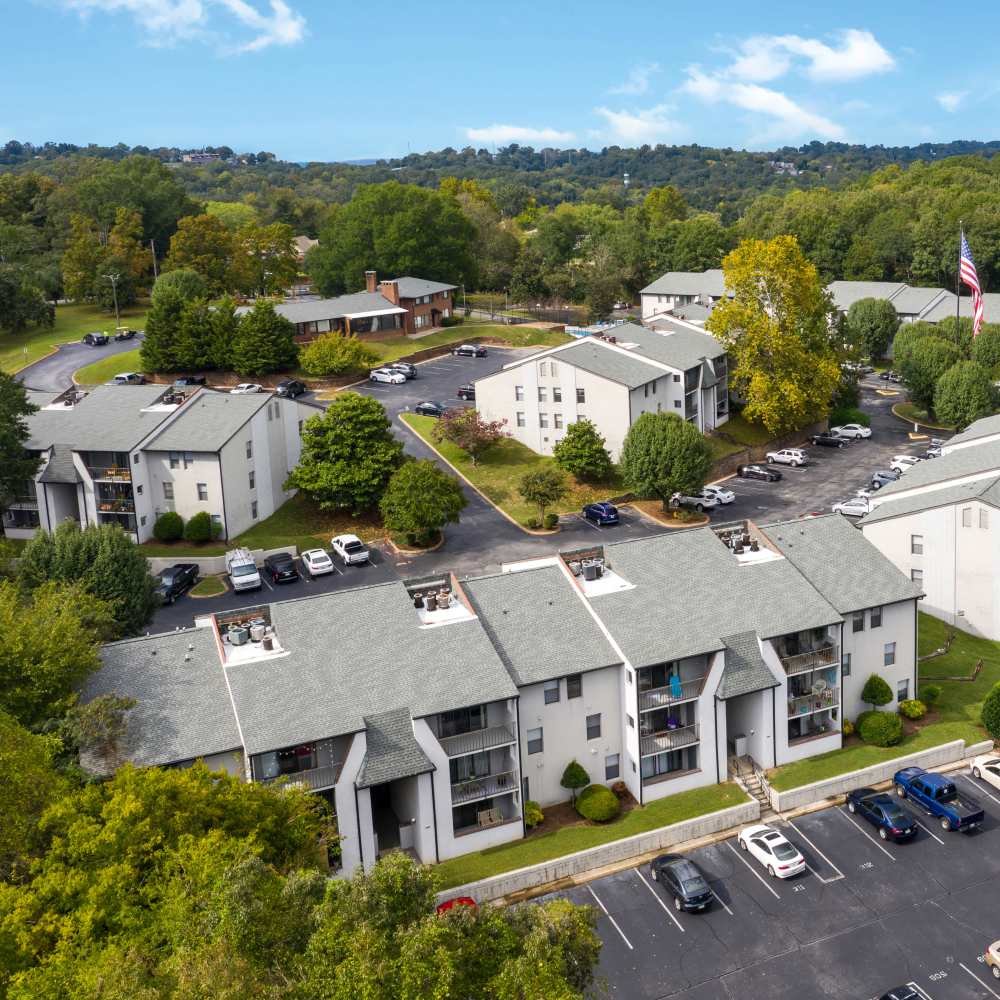 Apartments with car parking at Germantown Gardens in East Ridge, Tennessee