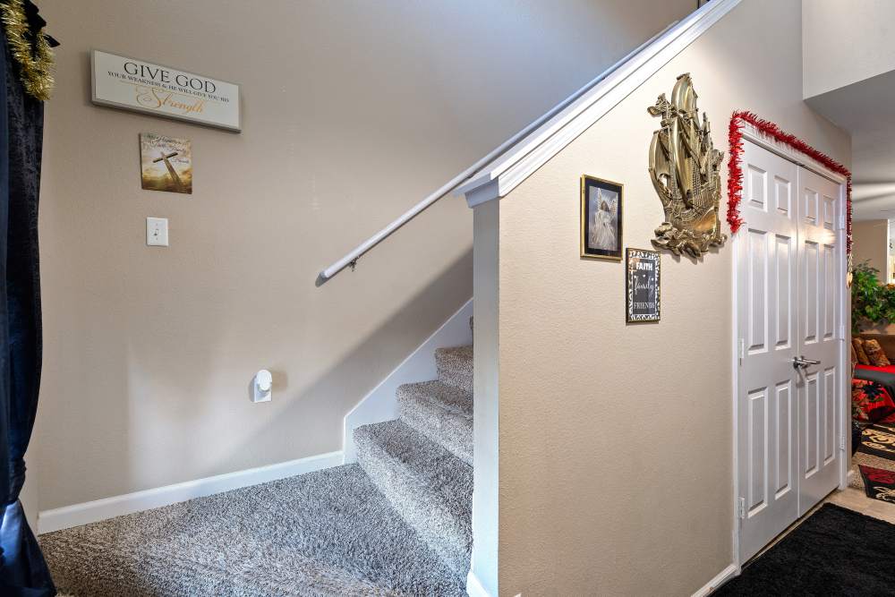 Staircase at Ridgeway Villas At The Legends in Raymore,Missouri