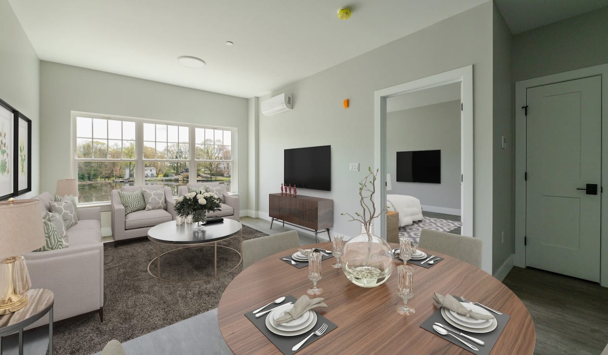 Enjoy our Modern Apartments Living Room at Lakeside of Cheshire