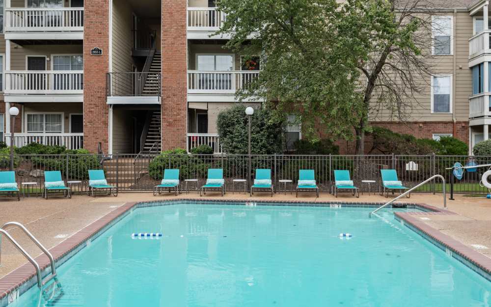 Resort-style swimming pool at Stonebridge Crossing Apartment Homes in Cordova, Tennessee