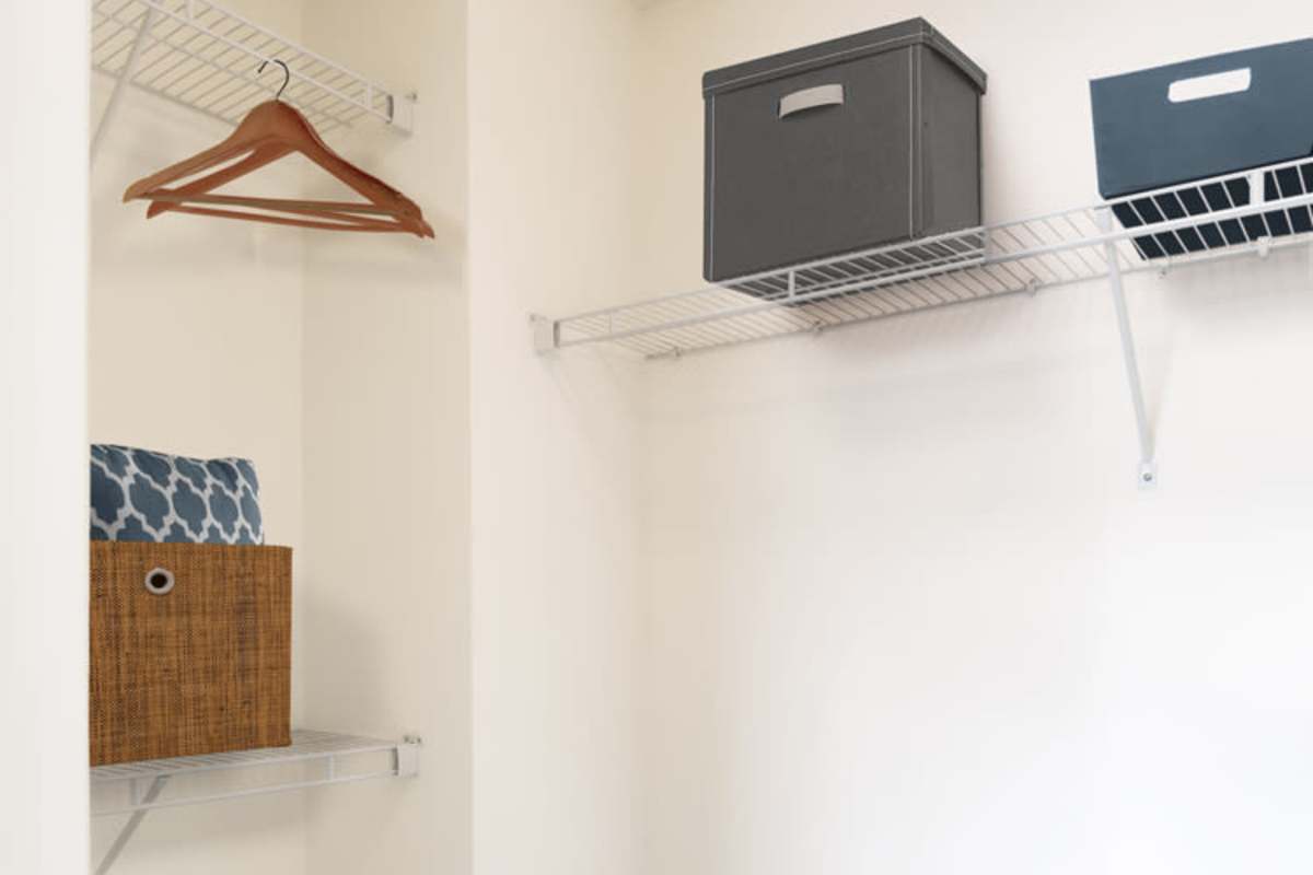 Walk-in closet at Grove at Somerset in Somerset, New Jersey