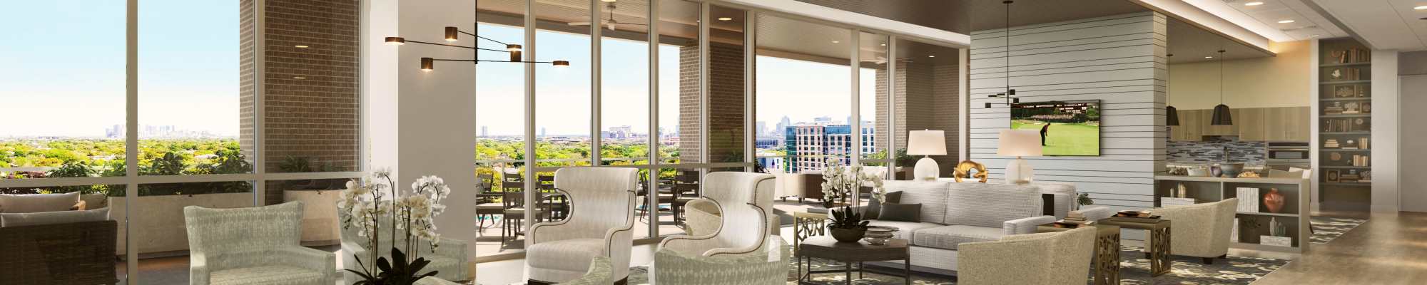 Social Spaces of The Village of Southampton in Houston, Texas
