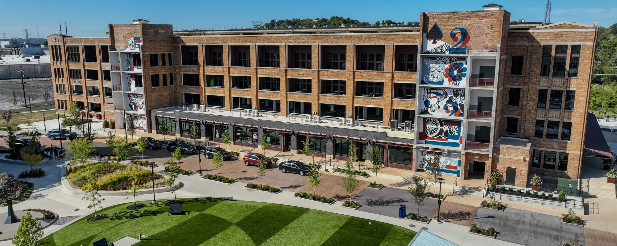 Factory residential building and retail space at Factory 52 in Cincinnati, Ohio