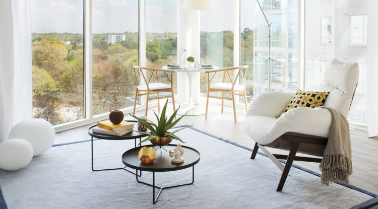 Chairs with an incredible view at YOO on the Park in Atlanta, Georgia