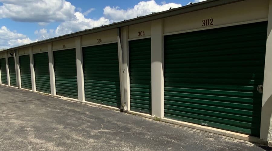 Exterior of outdoor units at KO Storage of Windham in Windham, Maine