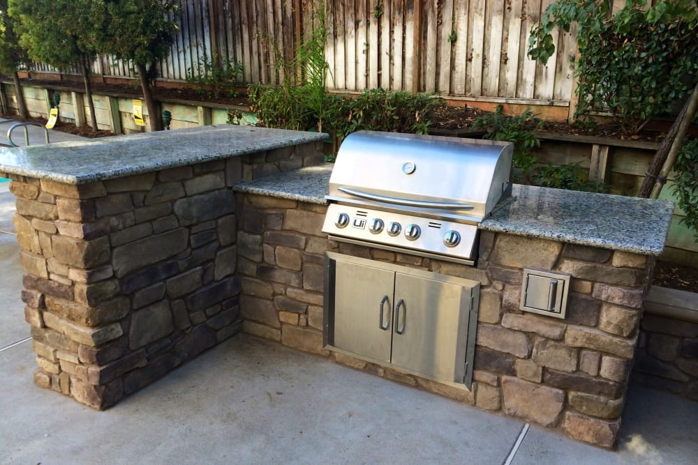 Barbecue station at Quail Hill Apartment Homes in Castro Valley, California