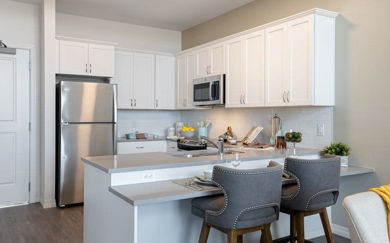 Resident kitchen at Anthology of Mayfield Heights in Mayfield Heights, Ohio