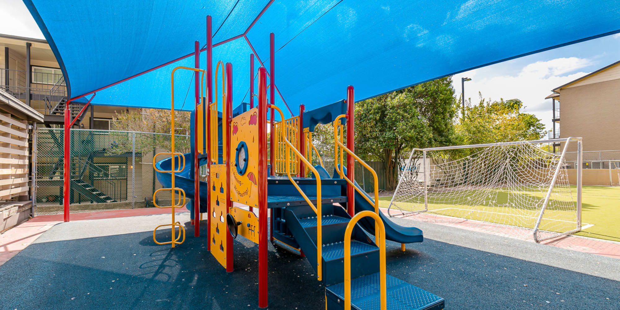 Rendering outdoor playground at City Summit Apartments in San Antonio, Texas